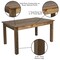 Merrick Lane Rectangular Antique Solid Pine Farm Dining Table